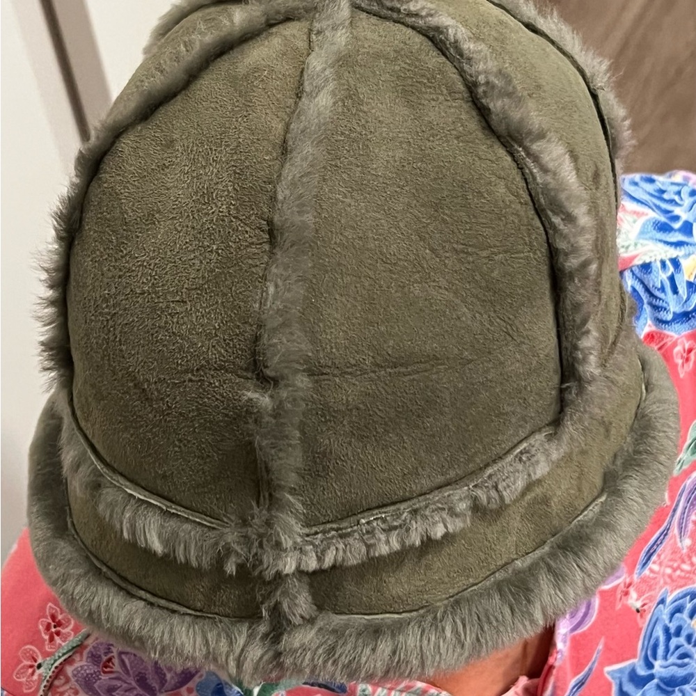 Stylish Olive Green natural Fur Hat - Picture 16 of 16